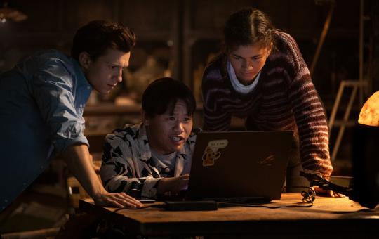 Tom Holland, Jacob Batalon und Zendaya in Sony Pictures' SPIDER-MAN: NO WAY HOME