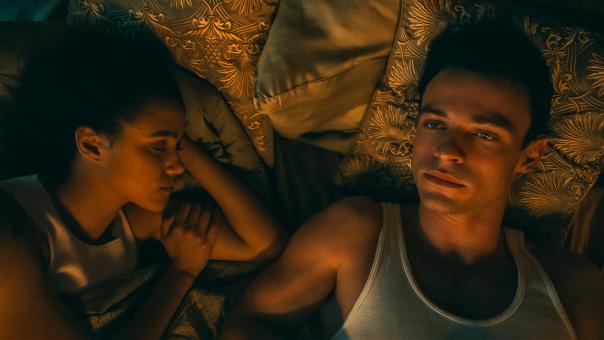 Nathalie Emmanuel and Thomas Doherty in Screen Gems THE INVITATION