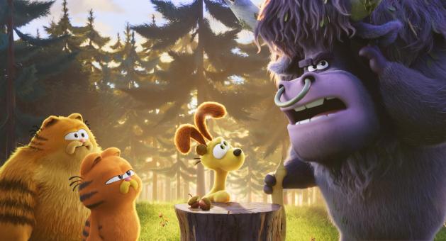 Vic, Garfield, Odie und Otto in Sony Pictures’ GARFIELD – EINE EXTRA PORTION ABENTEUER © 2023 Project G Productions, LLC