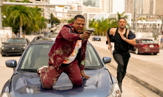 Will Smith und Martin Lawrence in BAD BOYS: RIDE OR DIE. Foto von: Frank Masi © 2024 CTMG, Inc. All Rights Reserved.