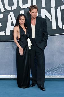 LONDON, ENGLAND – 19. AUGUST: (L-R) Zoë Kravitz und Austin Butler beim UK Gala Screening von Sony Pictures' CAUGHT STEALING im Odeon Luxe Leicester Square am 19. August 2025 in London, England. (Foto von Antony Jones/Getty Images im Auftrag von Sony Pictures Entertainment)