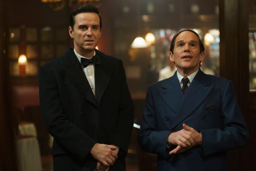 Richard Rodgers (Andrew Scott) und Lorenz Hart (Ethan Hawke) in Sony Pictures’ BLUE MOON  © 2026 Sony Pictures Entertainment Deutschland GmbH