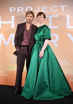 LONDON, ENGLAND – 09. MÄRZ: Ryan Gosling und Sandra Hüller bei der Weltpremiere von „DER ASTRONAUT – Project Hail Mary“ im Cineworld Leicester Square am 09. März 2026 in London, England. (Foto: Tristan Fewings/Getty Images für Sony Pictures Entertainment)
