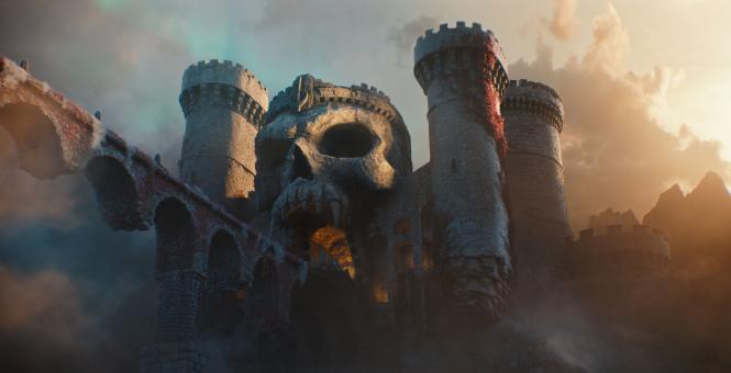 Castle Grayskull in MASTERS OF THE UNIVERSE.  © 2026 Amazon MGM Studios Content Services LLC